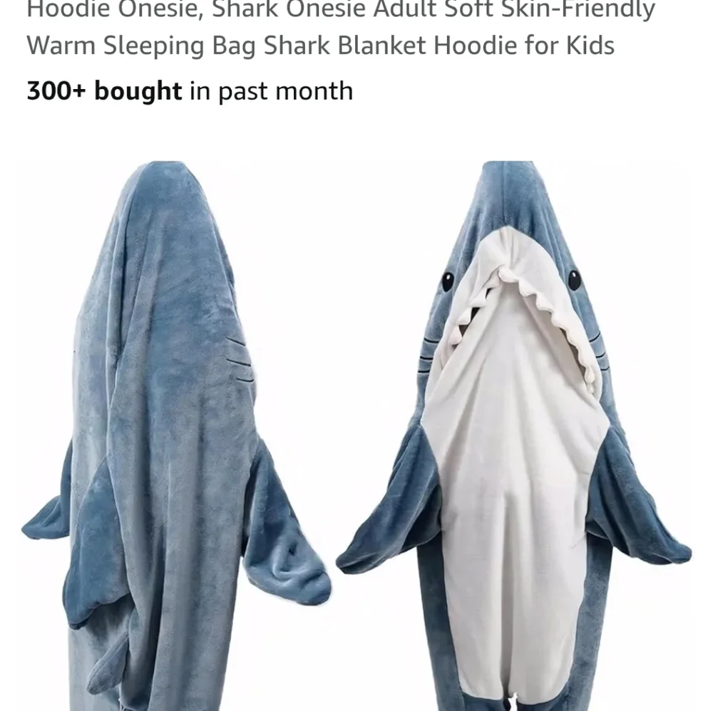 Nwot Shark Blanket Onsie - Picture 5 of 5